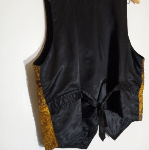 Casual Corner Vintage ornate gorgeous beaded tuxedo vest women's size medium - Picture 7 of 8